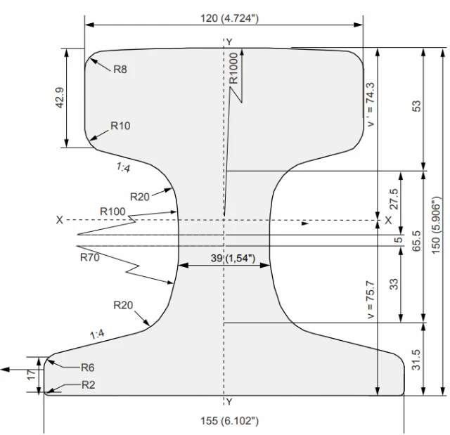 drawing of cr100 rail drawing of cr100 rail